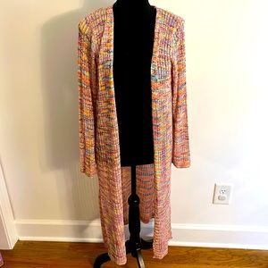 NWT multi colored duster! Perfect to wear under a tshirt or sweater!